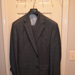 Michael Kors 3 piece Suit Blue Plaid 40R